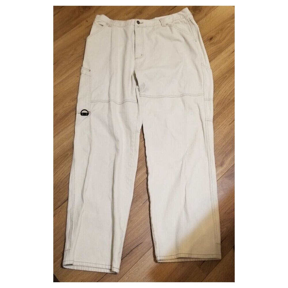 NWOT's - Plugg Mens Pants Size 38W X 34L Beige Cargo Wide Leg Pockets